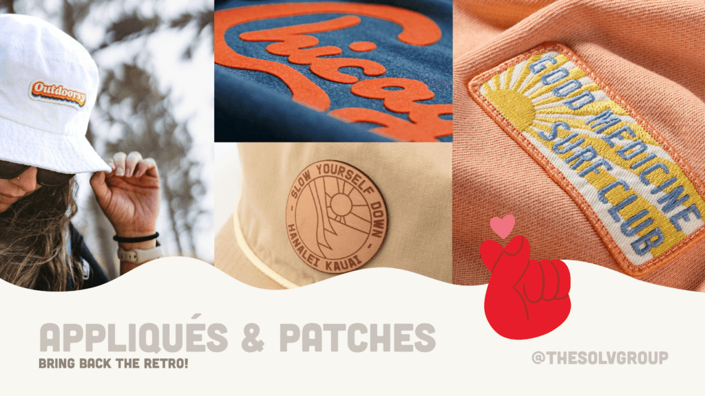 Apparel Decoration Methods - Appliques and Patches - SOLV